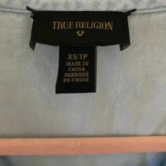 True Religion Y2K Indigo Utility Sleeveless Romper In Indigo Wash Size XS - Picture 7 of 8